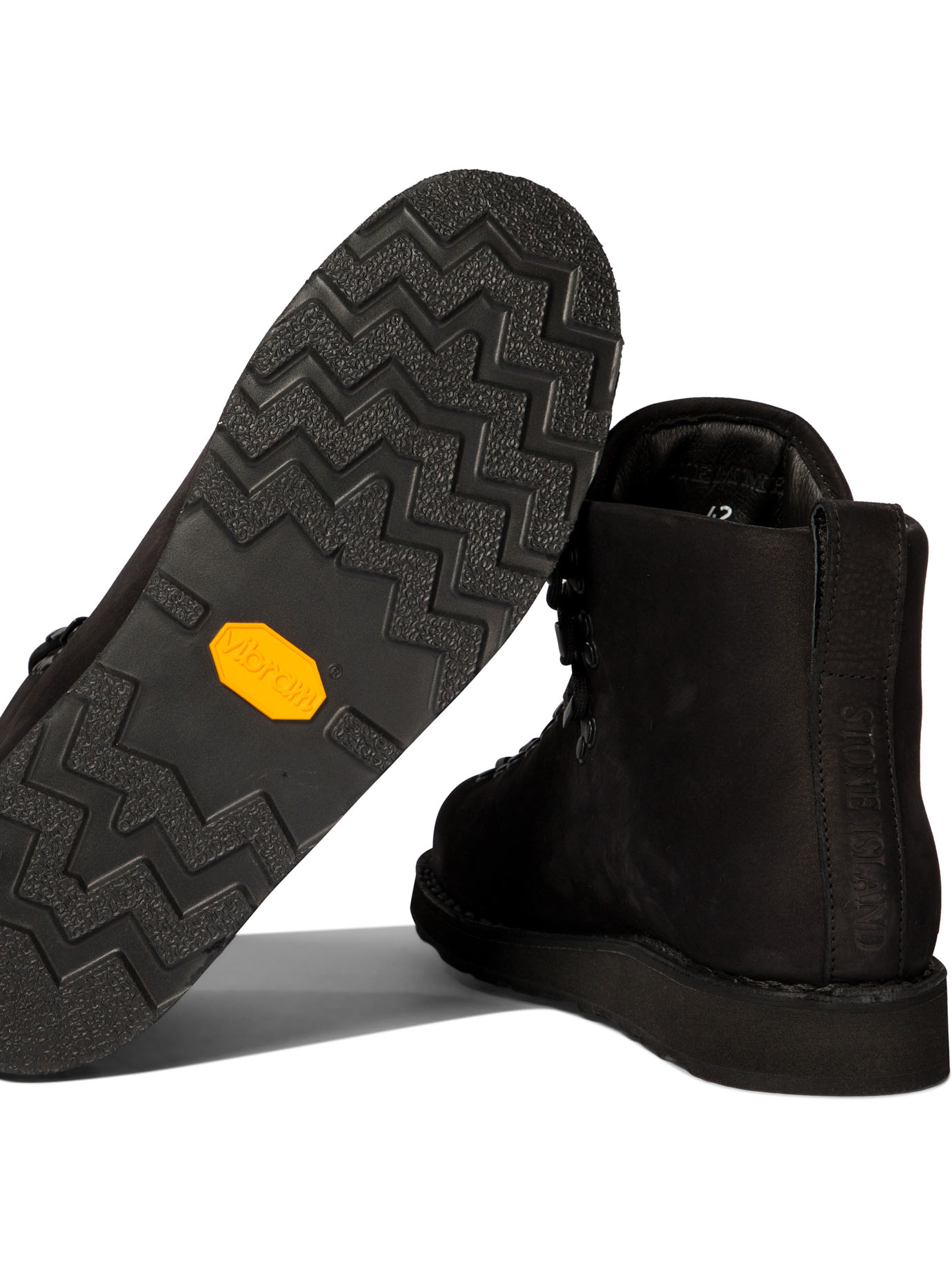 STONE ISLAND Black   Suede hiking boots